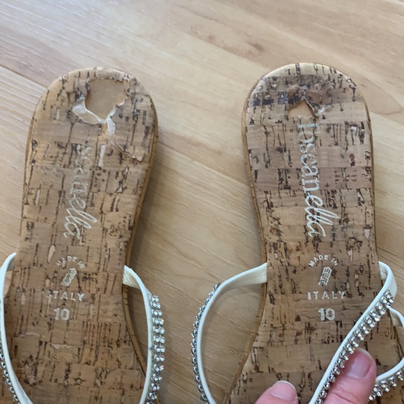 White Studded Sandals - Picture 4 of 7